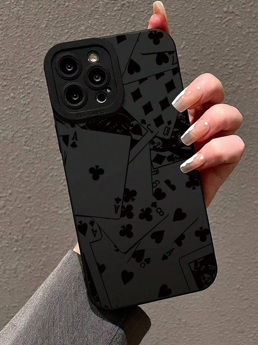 1 funda protectora de teléfono sencilla anticaídas con pintura colorida de TPU para iPhone - Quierox - Tienda Online