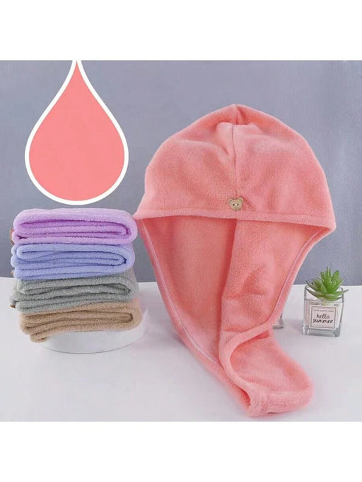 1 gorro para secar el cabello en el baño, toalla de terciopelo coral para secar el cabello - Quierox - Tienda Online