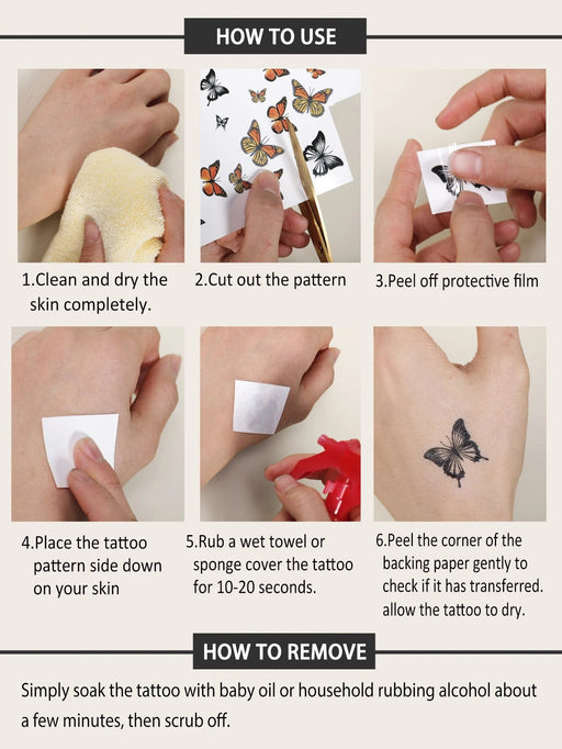 1 hoja de pegatinas con eslóganes y gráficos para tatuajes - Quierox - Tienda Online