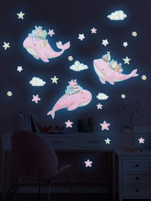 1 hoja de pegatinas de pared de elefantes lindos, pegatinas de pared - Quierox - Tienda Online