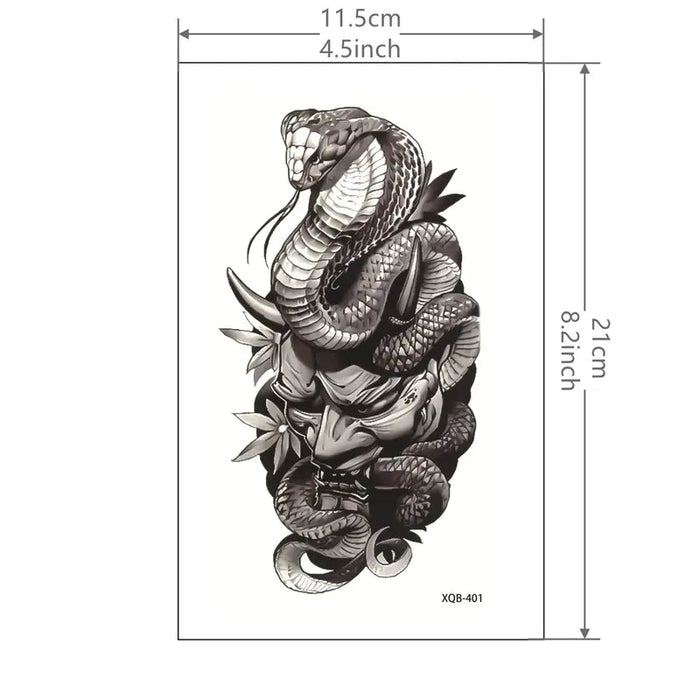1 Hoja, Tatuaje Temporal de serpiente - Quierox - Tienda Online