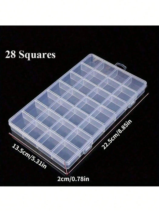 1 joyero elegante y transparente, caja de almacenamiento de plástico multifuncional - Quierox - Tienda Online