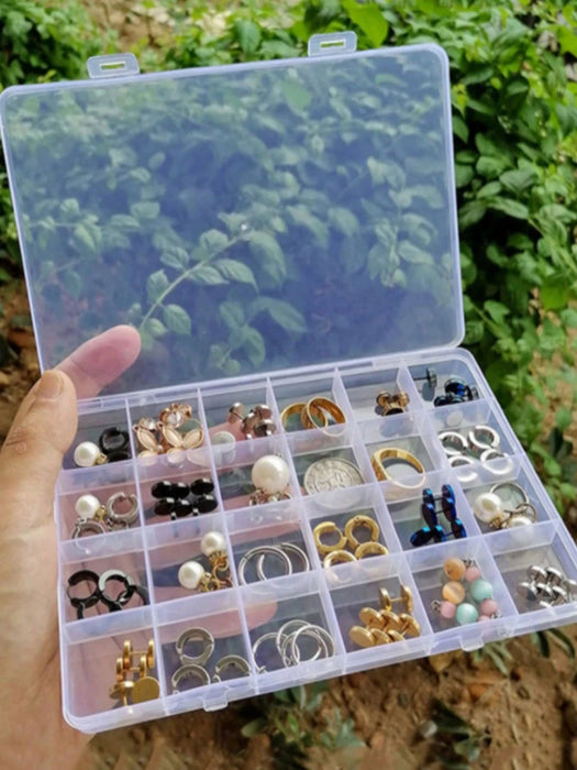 1 joyero elegante y transparente, caja de almacenamiento de plástico multifuncional - Quierox - Tienda Online