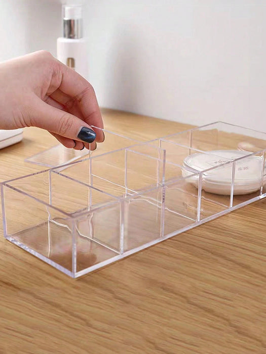 1 joyero elegante y transparente, caja de almacenamiento de plástico multifuncional - Quierox - Tienda Online