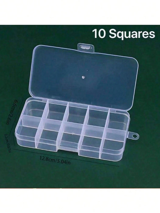1 joyero elegante y transparente, caja de almacenamiento de plástico multifuncional - Quierox - Tienda Online