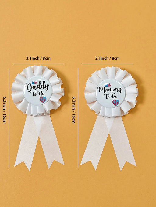 1 juego de 2 pines de solapa para baby shower, insignias para futura mamá o papá - Quierox - Tienda Online