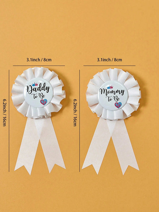 1 juego de 2 pines de solapa para baby shower, insignias para futura mamá o papá - Quierox - Tienda Online