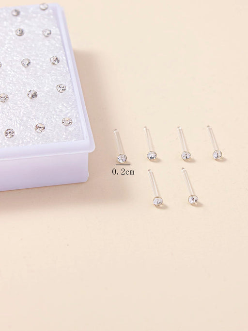 1 juego de 20 pares de pendientes de botón multicolor con pedrería para mujer, joyería - Quierox - Tienda Online