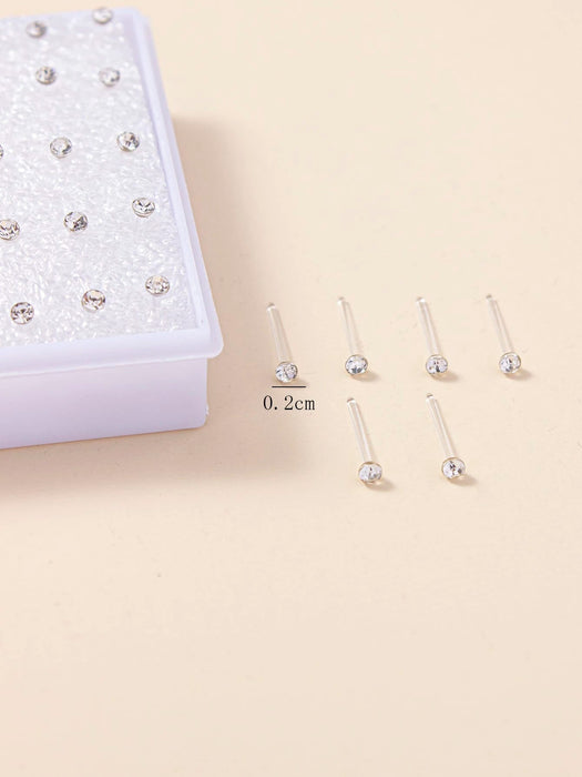 1 juego de 20 pares de pendientes de botón multicolor con pedrería para mujer, joyería - Quierox - Tienda Online