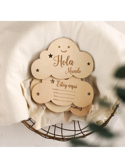 1 juego de marcadores de madera con forma de nube para bebés de 1 a 12 meses - Quierox - Tienda Online