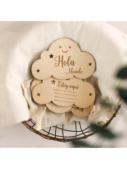 1 juego de marcadores de madera con forma de nube para bebés de 1 a 12 meses - Quierox - Tienda Online