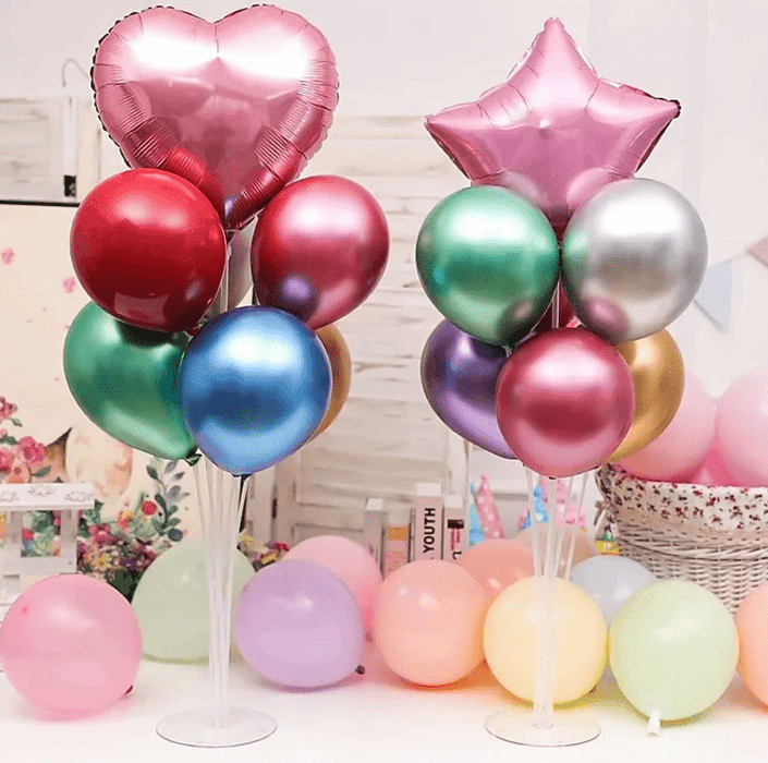 1 juego de soporte para globos con poste, taza y placa base, marco de decoración para centro de mesa - Quierox - Tienda Online