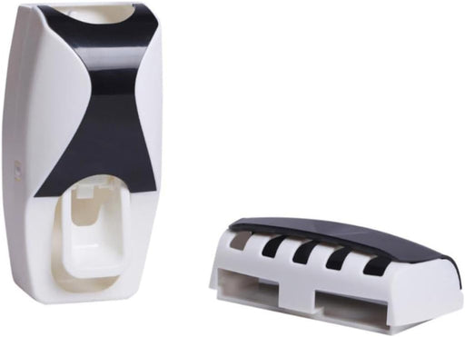 1 juego soporte para cepillo de dientes y exprimidor de pasta de dientes de dos tonos - Quierox - Tienda Online