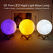 1 Lámpara de luna de 8 cm, luz nocturna LED a pilas con soporte, decoración de dormitorio - Quierox - Tienda Online