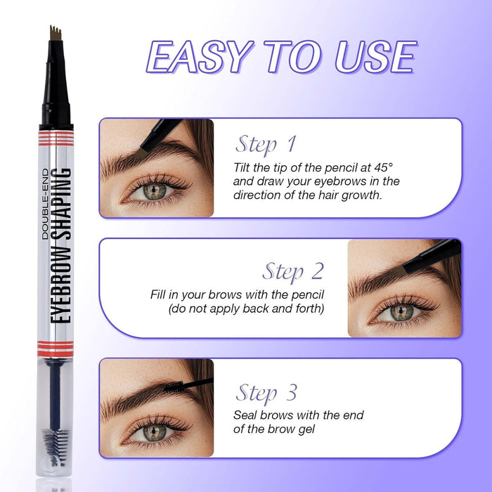 1 Lápiz de cejas natural de larga duración, impermeable y resistente al sudor - Quierox - Tienda Online