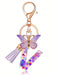 1 llavero con inicial de la letra Y para mujer, borla de mariposa morada - Quierox - Tienda Online
