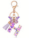 1 llavero con inicial de la letra Y para mujer, borla de mariposa morada - Quierox - Tienda Online