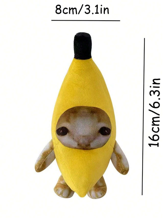 1 llavero creativo y divertido con forma de gato banana/colgante con forma de gato - Quierox - Tienda Online