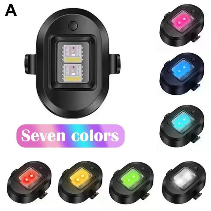 1 Luz de advertencia anticolisión LED Universal, luz intermitente de 7 colores, para motocicletas - Quierox - Tienda Online