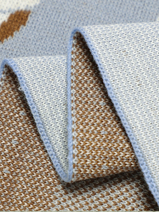 1 manta de bebé de punto azul claro con patrón de arcoíris para todas las estaciones - Quierox - Tienda Online