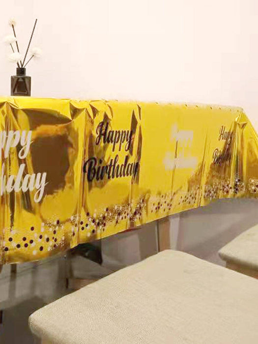 1 mantel desechable de plástico impermeable con texto impreso en inglés para fiestas - Quierox - Tienda Online