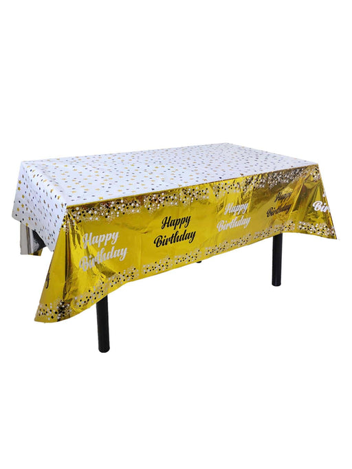 1 mantel desechable de plástico impermeable con texto impreso en inglés para fiestas - Quierox - Tienda Online