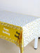 1 mantel desechable de plástico impermeable con texto impreso en inglés para fiestas - Quierox - Tienda Online