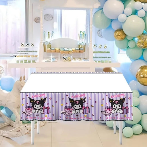 1 mantel desechable para fiesta de Sanrio Kuromi, decoración de cumpleaños, mesa de postres - Quierox - Tienda Online