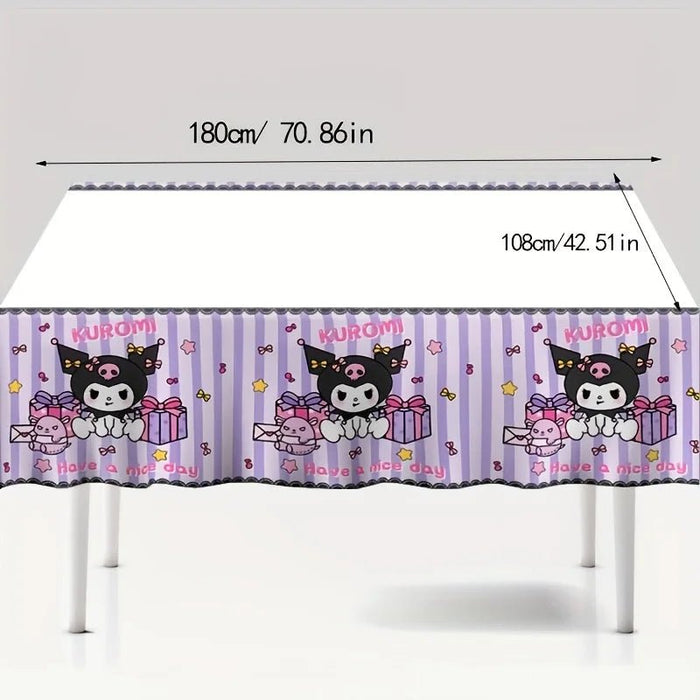 1 mantel desechable para fiesta de Sanrio Kuromi, decoración de cumpleaños, mesa de postres - Quierox - Tienda Online