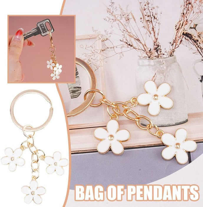 1 paquete de colgantes de flores, llavero de metal, cadena de flores lindas - Quierox - Tienda Online