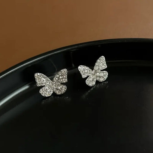 1 par aretes estilo vintage delicados pequeños de mariposa - Quierox - Tienda Online