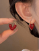 1 par de aretes con forma de corazón, joyería para mujer - Quierox - Tienda Online