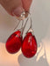 1 par de aretes con forma de gota de agua roja de fiesta para mujeres - Quierox - Tienda Online