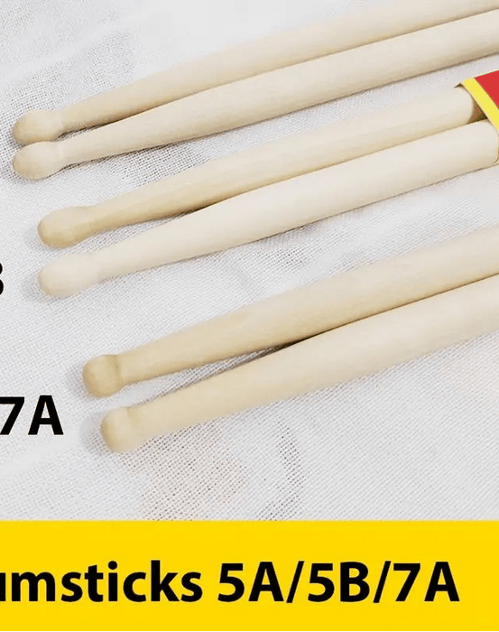 1 Par de Baquetas de Madera de Arce para Batería de Jazz, 7A - Quierox - Tienda Online