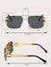 1 par de gafas de moda unisex con diseño de leopardo y borde sin montura - Quierox - Tienda Online