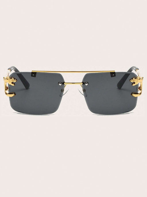 1 par de gafas de moda unisex con diseño de leopardo y borde sin montura - Quierox - Tienda Online