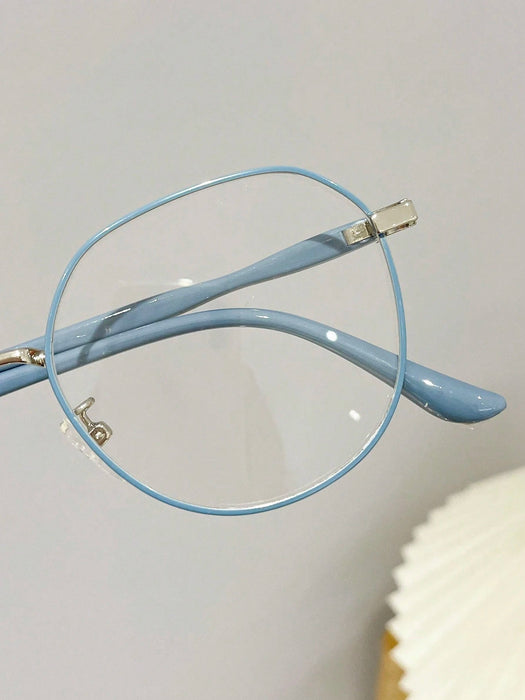 1 par de gafas redondas para mujer con lentes transparentes, antifatiga visual. - Quierox - Tienda Online