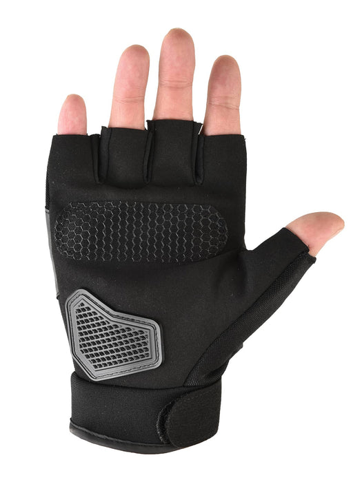 1 Par De Guantes De Moto De Medio Dedo Sin Dedos Con Carcasa De Mano - Quierox - Tienda Online