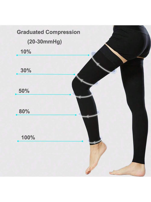 1 par de mangas de compresión hasta el muslo para mujer, accesorios de fitness - Quierox - Tienda Online