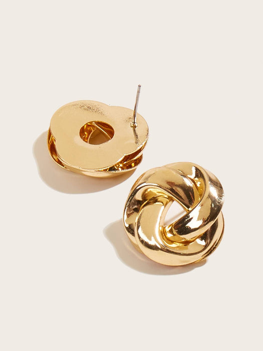 1 par de pendientes con diseño de giro de moda para mujer para decoración diaria. - Quierox - Tienda Online