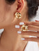 1 par de pendientes con diseño de giro de moda para mujer para decoración diaria. - Quierox - Tienda Online