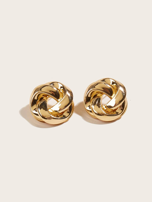 1 par de pendientes con diseño de giro de moda para mujer para decoración diaria. - Quierox - Tienda Online