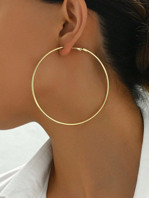 1 par de pendientes de aro finos de estilo minimalista, de uso diario para mujer. - Quierox - Tienda Online