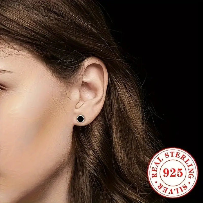 1 Par de Pendientes de Moda para Mujer, Cerámica Negra Hip - Hop - Quierox - Tienda Online