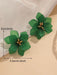 1 par de pendientes de pétalos de flores preservadas de doble capa para mujer - Quierox - Tienda Online