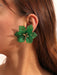 1 par de pendientes de pétalos de flores preservadas de doble capa para mujer - Quierox - Tienda Online