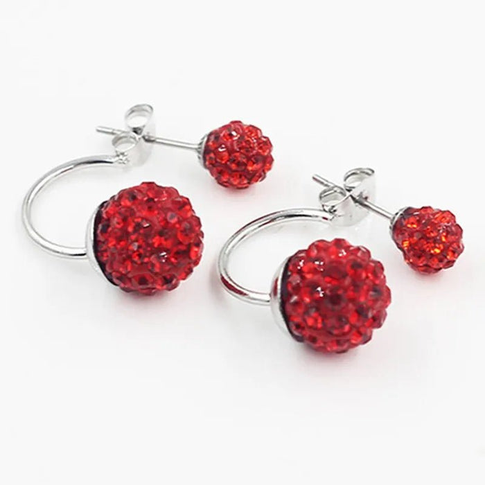 1 par de Pendientes de tuerca de acero inoxidable para mujer, Pendientes de tuerca de doble bola - Quierox - Tienda Online