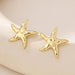 1 par de pendientes de tuerca de estrella de mar exquisitos informales - Quierox - Tienda Online