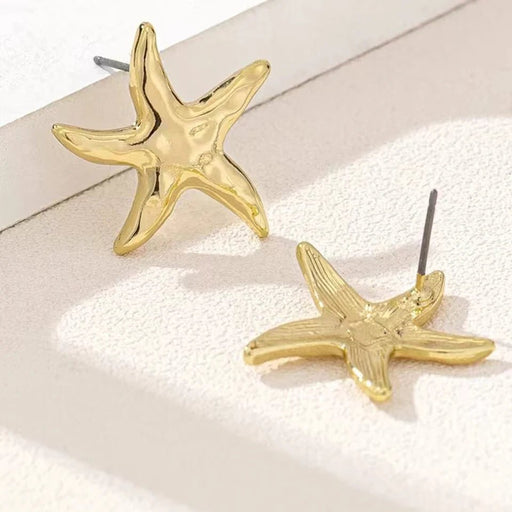 1 par de pendientes de tuerca de estrella de mar exquisitos informales - Quierox - Tienda Online