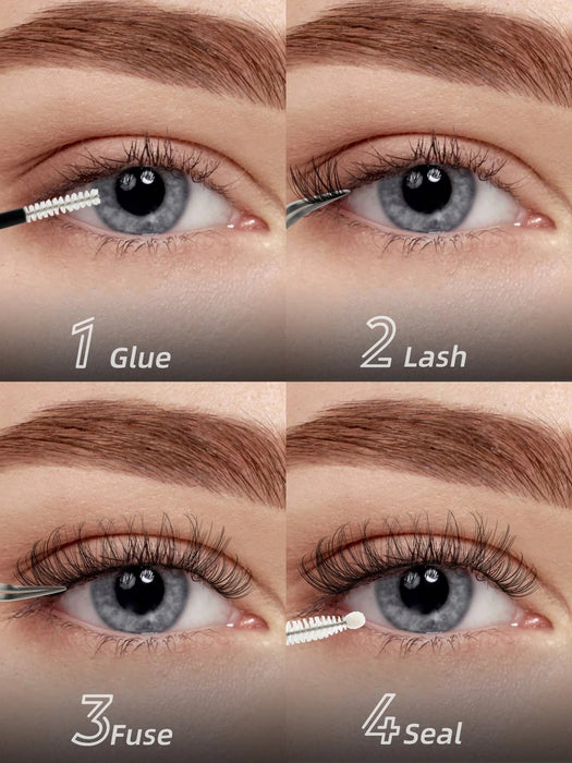 1 par de pestañas individuales extralargas reutilizables estilo ojo de gato de 12 mm - Quierox - Tienda Online